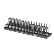 Hansen Global Regular and Deep Socket Tray, 3/8in. Metric