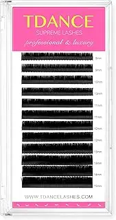 (D-0.05, Mixed 8-15mm) - TDANCE Premium D Curl 0.05mm Thickness Semi Permanent Individual Eyelash Extensions Silk Volume Lashes Professional Salon Use Mixed 8-15mm Length In One Tray (D-0.05,8-15mm)