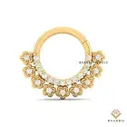Millie Flower Daith Piercing | 14K Solid Gold Dainty Septum Clicker Nose Ring