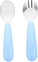 GAROZATION Stainless Steel Kids Cutlery Set 2 Piece Dinnerware Fork Spoon Kit for Toddlers