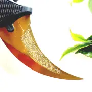 CS:GO Karambit TITANIUM Counter Strike Knife D Lore CSGO (Gold)