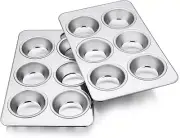 Muffin Pans for Baking, Cupcake Pan Tray Set for Making Cakes Cornbread Quiche a
