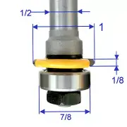 1pc 1/2" shank 1/8" Diameter w/Top Bearing Flute Router Bit