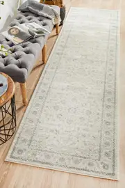 Abode Rug Culture Neutral Vintage Border Runner Rug