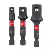 Milwaukee SHOCKWAVE Impact Duty 1/4 in. Hex Shank Socket Adapter Set (3-Piece)