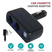 Car Cigarette Lighter Socket Adapter Dual USB Double Splitter Charger 12V~ G5X4