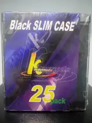 CD Case Fold Black slim 25 pack
