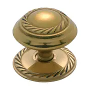 3673 Cupboard Knob Sheet Brass Georgian Polished Brass D38xP32mm