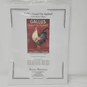 Serenity Stitchworks Gallus Grand vin Aperitif Cross Stitch Chart Rooster