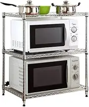 Shelf Multi-Functional Organizer Rack Carbon Steel Kitchen Supplies Shelves Microwave Oven Rack 3-Tier Pot Rack Storage Shelves for Kitchen Bathroom or Livingroom Rack (Size : 60cm)