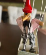 NIB VINTAGE PUPPET MARIONETTE WOODEN PINOCCHIO HANDMADE DOLL DISNEY CHARACTER