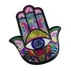Hand Eye Iron On Patches Sequin Sewing Embroidered Patches For Clothing Jackets