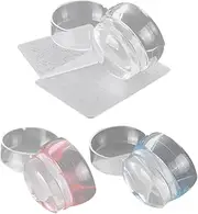 NOLITOY Nail Art Printing Stampers Kit 3 Sets of Jelly Stamper for Nails Scrapping Tool for Home Diy