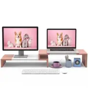 Dual Monitor Stand - Monitor Stand Riser - 2 Shelf Computer Monitor Stand wit...