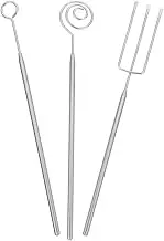 Ciieeo 3Pcs Stainless Steel Chocolate Dipping Fork Set Fondue Tools for Candy Making Baking Cheese Fondue Comfortable Grip for Easy Decorating