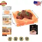 8x8 Himalayan Salt Block Cooking & Serving Stone with Stainless Steel Holder