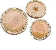 10 PCS Vintage Gold Women's Buttons for Clothing Decoration Metal Coat Button DIY Sewing Craft Accessories