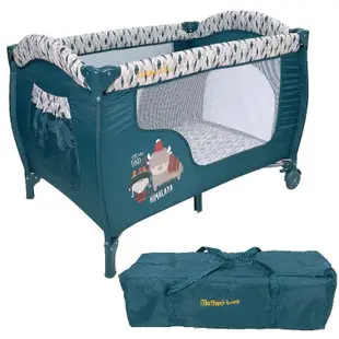 國城 Mother's Love 單層嬰幼兒遊戲床 (綠色款) 高級遊戲床