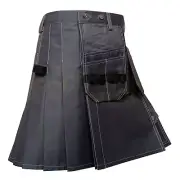 Scottish Handmade Utility Kilt Grey Work wear Utility kilt for Working Men