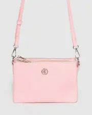 Pink Double Crossbody Bag