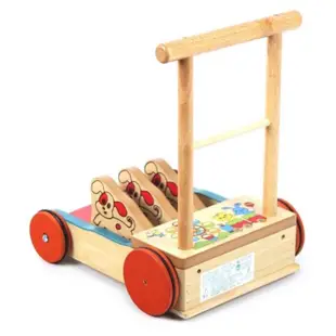 台灣製造，原木助步車 木頭助步車 學步車 寶寶玩具(二手）