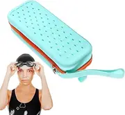 Gungtj Case for Swimming Goggles, Swimming Goggles Case Glasses Holder, Women Men Water Sport Accessories Organizer Zipper Closure Pouch for Snorkeling, Diving