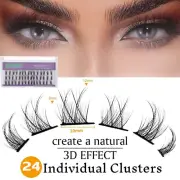 C Curl Lashes Volume 3D 24 Clusters DIY Individual Lash Lash Extension Kit
