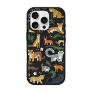 iPhone 16 Pro Impact Case Exotic Cats - CLEAR