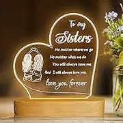 to My Sister Gift, CooPark Friends Lamp for Sister, Girl BFF Women Birthday Night Light, Friendship Gifts Soft Warm Decoration LED Table Lamp for Her