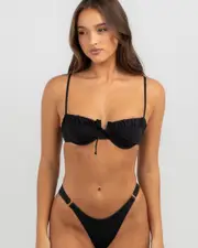 [Kaiami] Kaiami Women's Versailles Underwire Bikini Top in Black Size 6 6 Black