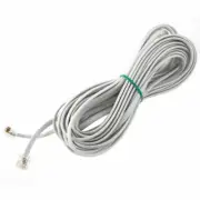 33Ft Length 6P6C RJ11 Telephone Extension Fax Modem Cable Line Grey