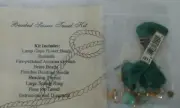 JUPITER CREATIONS Beaded Scissor GREEN Tassel KIT Lamp glass flower *no scissors