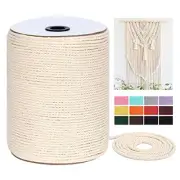 Macrame Cord 4mm x 328Yards(984Feet),Natural 4mm x 328yards Natural Color