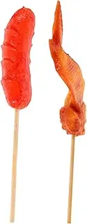 Vaguelly Realistic BBQ Skewers Model Fake Food Set Artificial Roasted Chicken Wings Sausage for Kitchen Decor