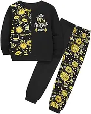 [WIQI] Kid Toddler Boy Clothes 2Pcs Little Boys Camo Color Block Sweatshirt and Sweatpants Clothing Sets 3-7Years
