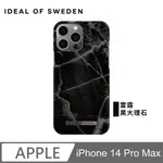 IDEAL OF SWEDEN IPHONE 14 PRO MAX 北歐時尚瑞典流行手機殼-雷霆黑大理石