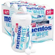 Mentos Pure White Sugar-Free Chewing Gum with Xylitol, Sweet Mint, Holiday Chris