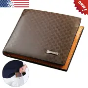 Men's Fashion Bifold Leather Wallet ID Credit Card Holder Billfold Purse Clutch