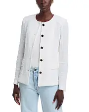 Misook Raised Geometric Knit Jacket