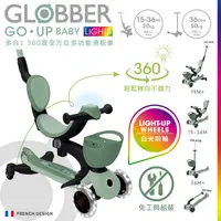在飛比找PChome24h購物優惠-法國 GLOBBER GO‧UP 360度多功能滑板車(白光