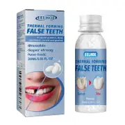 30ml Thermal Forming False Teeth Dental Filling Gum - Temporary Tooth Repair for Broken Gaps & Cavities, Perfect for Cosplay & Dental Fixes Boxed