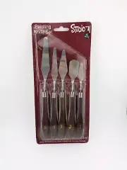 Painting Knife Set Metal Wood Studio 71 Paint Tools 5 Pieces Palette Knives (#39