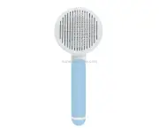 Sticky Beads Massage Round Handle Pet Comb Dogs Floating Hair Beauty Comb(Blue)