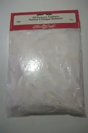 Fibre Craft all-purpose feathers white 14 grams new in package
