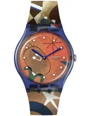 [Swatch] Miro's Women & Bird in The Moonlight Watch in Blue