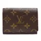 LV M63801 Enveloppe Carte De Visite經典Monogram塗層帆布印花翻蓋暗釦名片夾