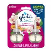 Glade PlugIns Scented Oil Air Freshener Refills Vanilla Passion Fruit - 2pk