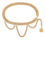 CHANEL Pre-Owned 1970s Perfume Charm chain belt - Gold
