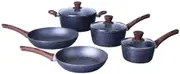 5pcs Cookware Set Frypan Casserole Saucepan Pot Non-stick Fry Pan Cookware