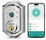 Keyless Entry Door Lock – Silver Hornbill Smart Front Door Lock with Fingerprint